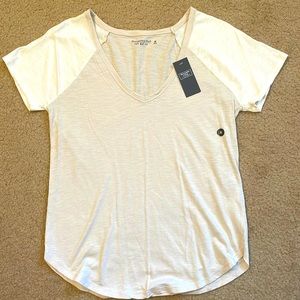 Abercrombie & Fitch shirt whit and tan